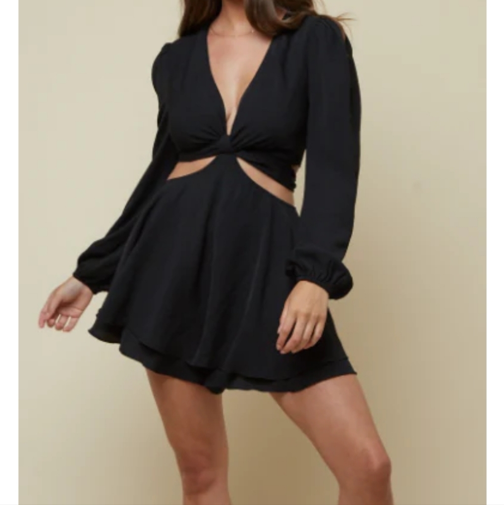 Black Long sleeve romper